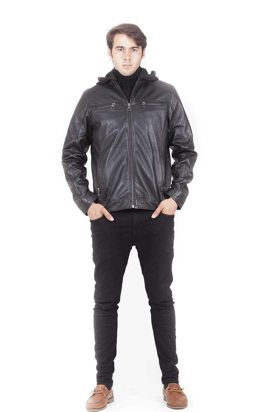 Heath Men's Motorcycle Leather - Black - Full‑Grain - Image 6