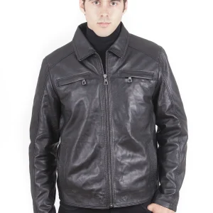Kyle Men's Flight Aviator Leather - Black - Full‑Grain